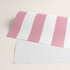 Rich Velvet Pink Rose and White Cabana Stripes Wrapping Paper Gallery Image 2