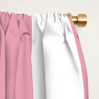 Rich Velvet Pink Rose and White Cabana Stripes Window Curtain Gallery Image 2