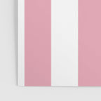 Rich Velvet Pink Rose and White Cabana Stripes Poster Gallery Image 3