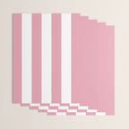 Rich Velvet Pink Rose and White Cabana Stripes Wrapping Paper Gallery Image 3