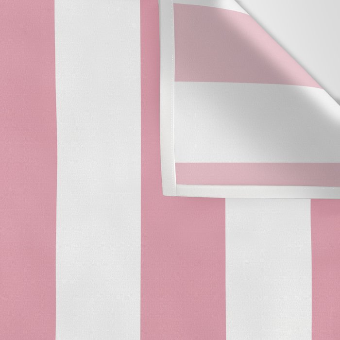 Rich Velvet Pink Rose and White Cabana Stripes Wall Tapestry Gallery Image 3