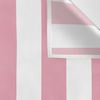 Rich Velvet Pink Rose and White Cabana Stripes Wall Tapestry Gallery Image 3