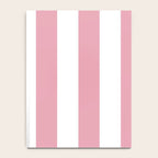 Rich Velvet Pink Rose and White Cabana Stripes Notebook Gallery Image 4