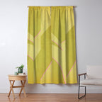 Abstract green and pink shapes Window Curtain Gallery Image 5