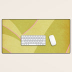 Abstract green and pink shapes Desk Mat Gallery Image 1