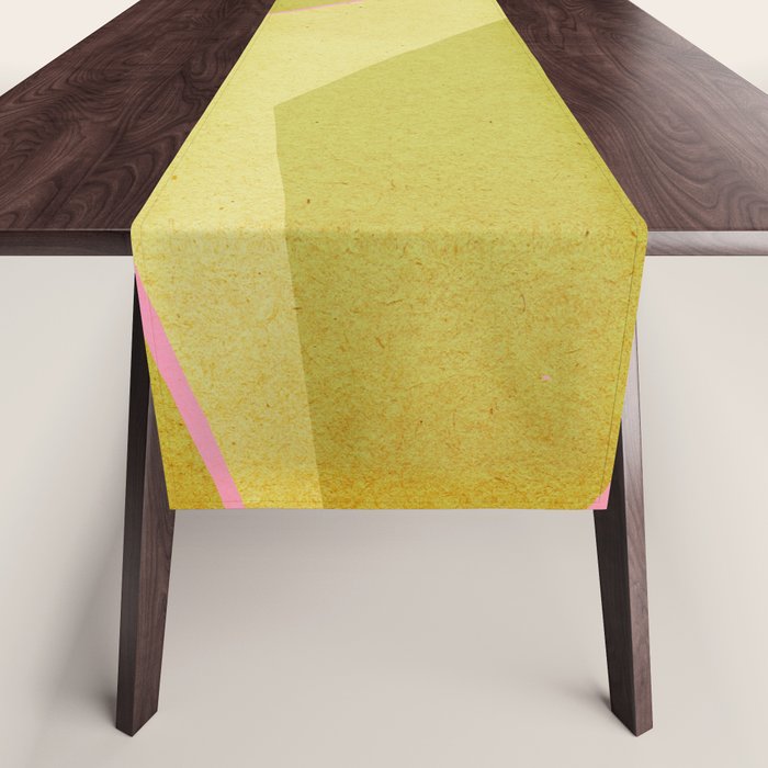 Abstract green and pink shapes Table Runner Gallery Image 1