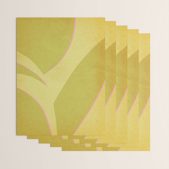 Abstract green and pink shapes Wrapping Paper Gallery Image 3