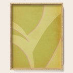 Abstract green and pink shapes Serving Tray Gallery Image 1