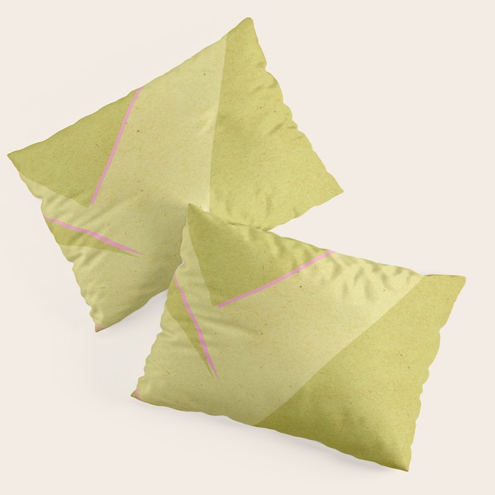 Abstract green and pink shapes Pillow Sham Gallery Image 3