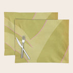 Abstract green and pink shapes Placemat Gallery Image 1