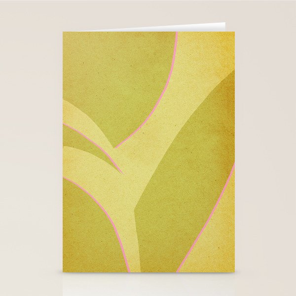 Abstract green and pink shapes Stationery Card Gallery Image 1