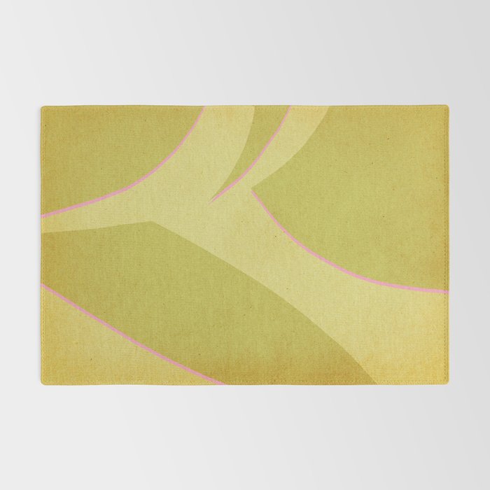 Abstract green and pink shapes Rug Gallery Image 2