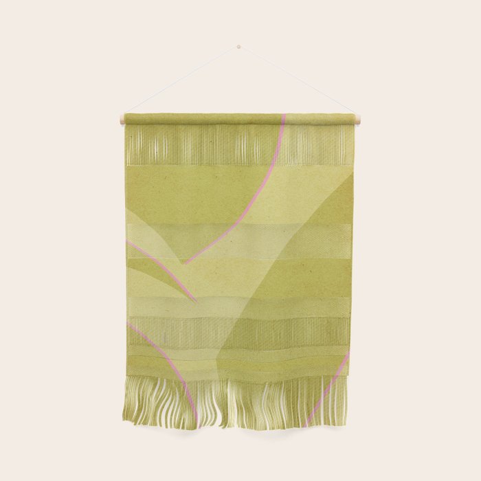 Abstract green and pink shapes Wall Hanging Gallery Image 1