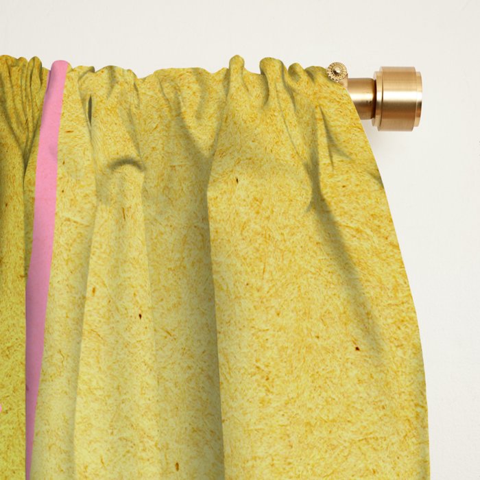 Abstract green and pink shapes Window Curtain Gallery Image 2