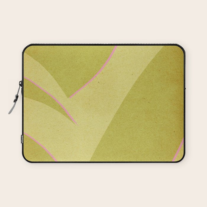 Abstract green and pink shapes Laptop Sleeve Gallery Image 1