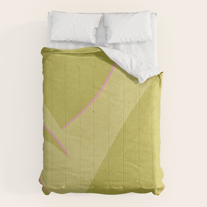Abstract green and pink shapes Comforter Gallery Image 6