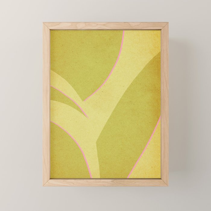 Abstract green and pink shapes Mini Art Print Gallery Image 1