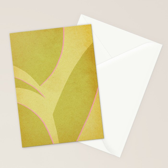 Abstract green and pink shapes Stationery Card Gallery Image 2