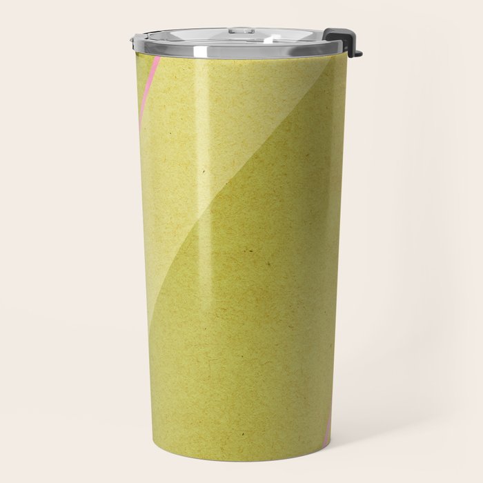 Abstract green and pink shapes Travel Mug Gallery Image 2