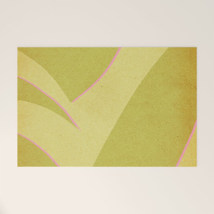 Abstract green and pink shapes Welcome Mat Gallery Image 1