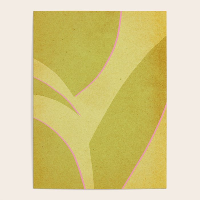 Abstract green and pink shapes Poster Gallery Image 4