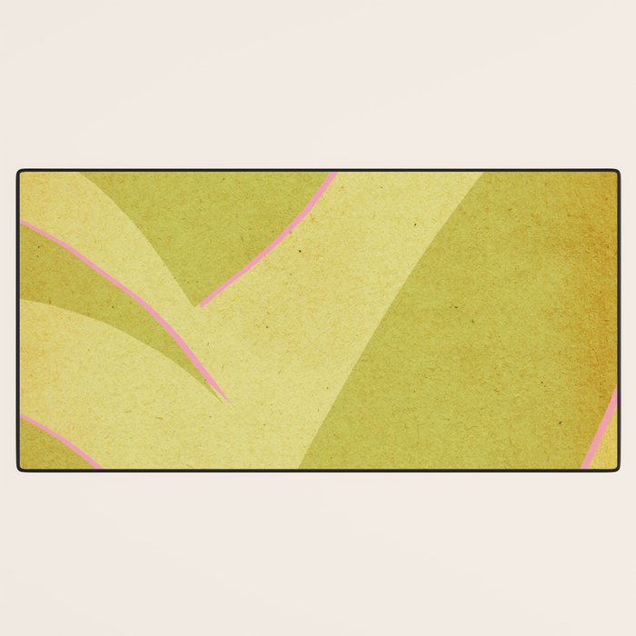 Abstract green and pink shapes Desk Mat Gallery Image 3