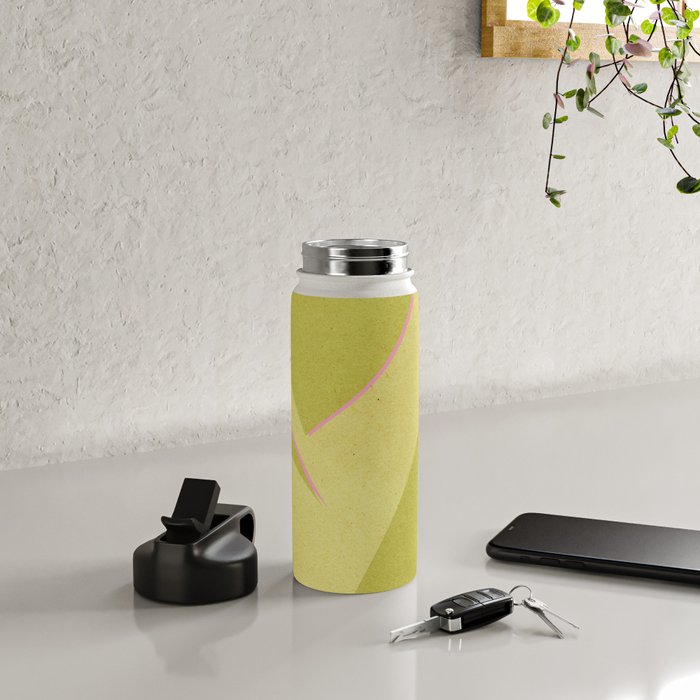 Abstract green and pink shapes Water Bottle Gallery Image 4