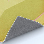 Abstract green and pink shapes Rug Gallery Image 4