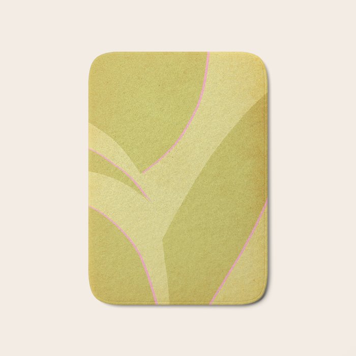 Abstract green and pink shapes Bath Mat Gallery Image 1
