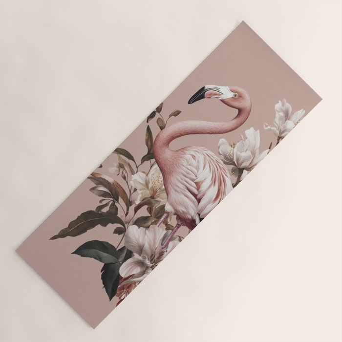 Floral Flamingo Romantic Serenade Yoga Mat Gallery Image 1