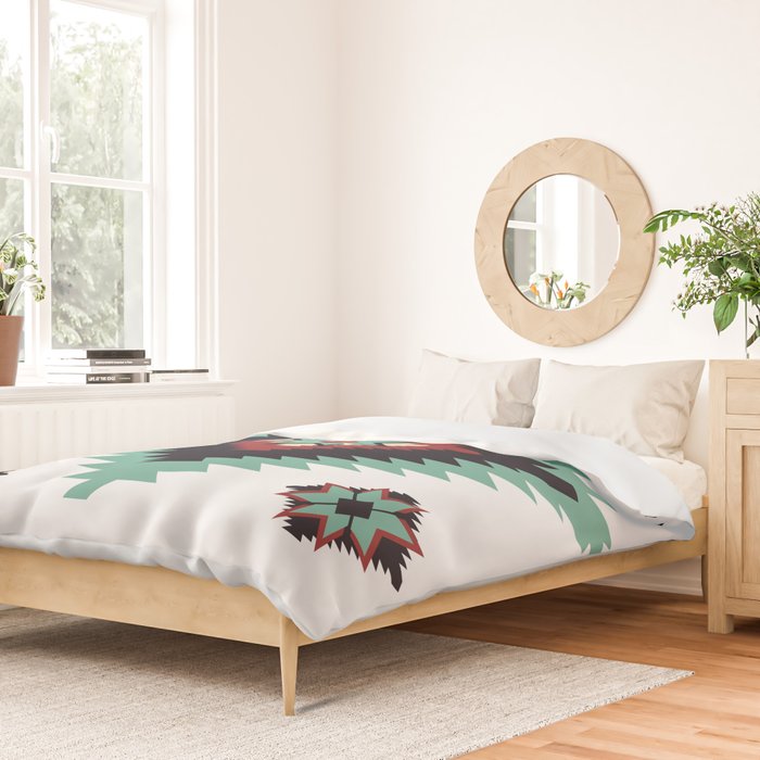 Southwest Santa Fe Geometric Tribal Indian Pattern Duvet Cover Gallery Image 2