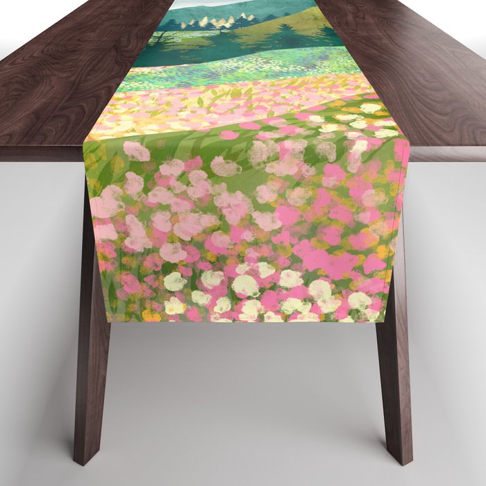 Spring Flower Vista Table Runner Gallery Image 1