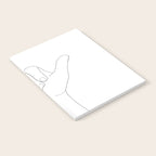 Minimal Line Art Shaka Hand Gesture Notebook Gallery Image 2