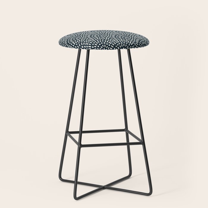 Boho Deco Fan . Navy Stool Gallery Image 1