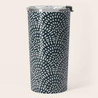 Boho Deco Fan . Navy Travel Mug Gallery Image 2
