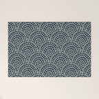 Boho Deco Fan . Navy Welcome Mat Gallery Image 1
