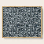 Boho Deco Fan . Navy Serving Tray Gallery Image 1