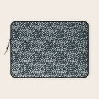 Boho Deco Fan . Navy Laptop Sleeve Gallery Image 1
