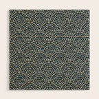 Boho Deco Fan . Navy Wood Wall Art Gallery Image 1
