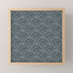 Boho Deco Fan . Navy Mini Art Print Gallery Image 1