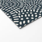 Boho Deco Fan . Navy Welcome Mat Gallery Image 2