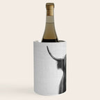 Highland Cow - Black & White Wine Chiller Gallery Image 2