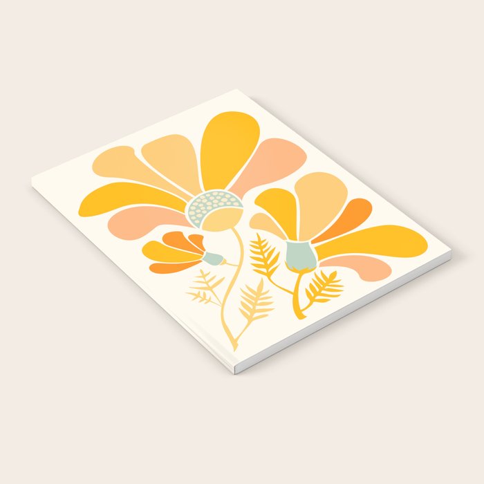 Summer Wildflowers in Golden Yellow Notebook Gallery Image 1