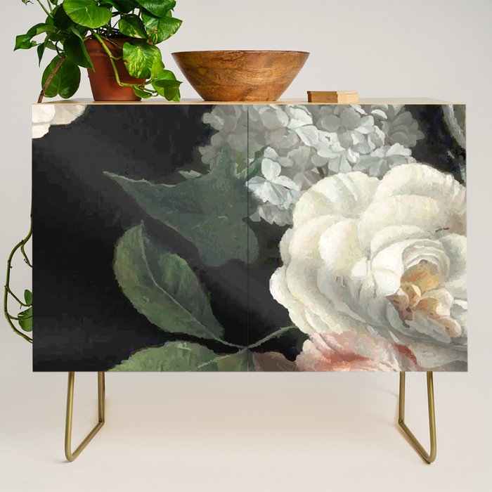 Dutch Floral Tapestry Still Life Print Credenza Gallery Image 1