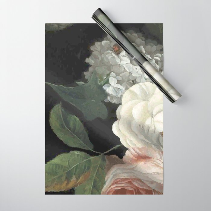 Dutch Floral Tapestry Still Life Print Wrapping Paper Gallery Image 1