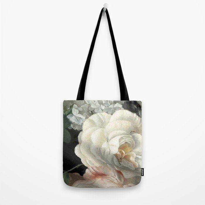 Dutch Floral Tapestry Still Life Print Tote Bag Gallery Image 2