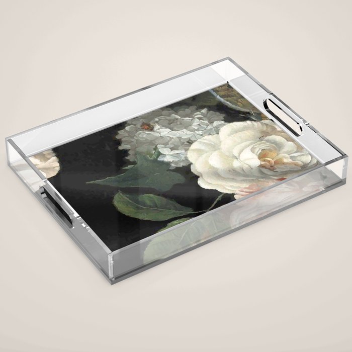 Dutch Floral Tapestry Still Life Print Acrylic Tray Gallery Image 1