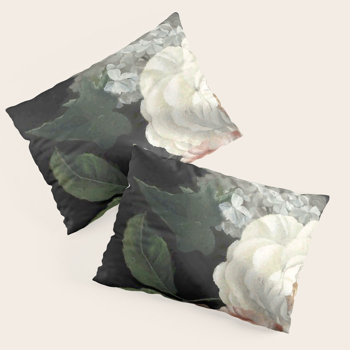 Dutch Floral Tapestry Still Life Print Pillow Sham Gallery Image 1