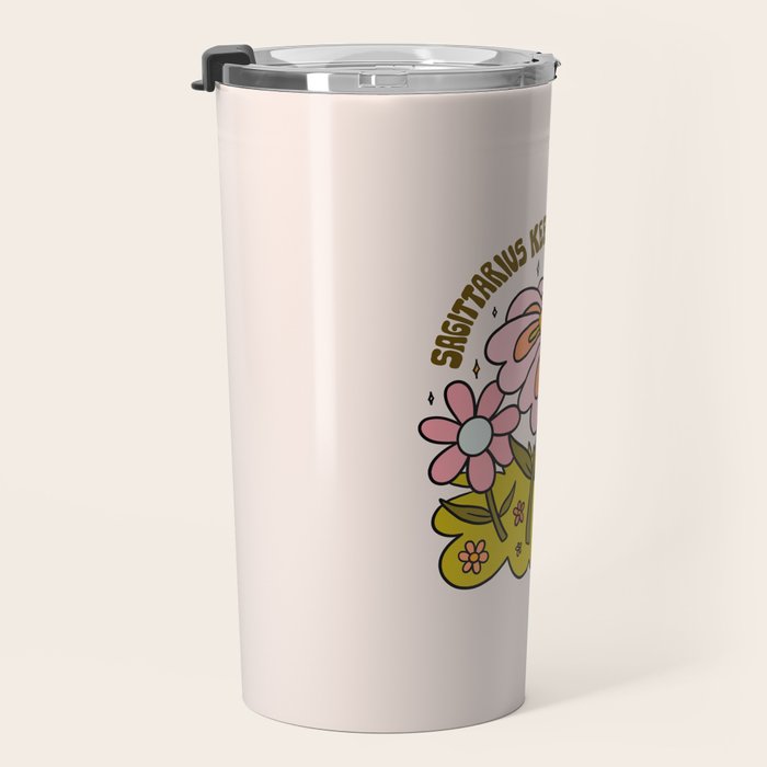 Sagittarius Flower Travel Mug Gallery Image 3