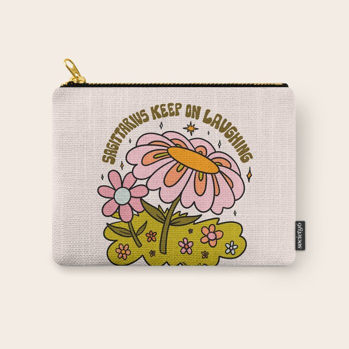 Sagittarius Flower Carry All Pouch Gallery Image 1